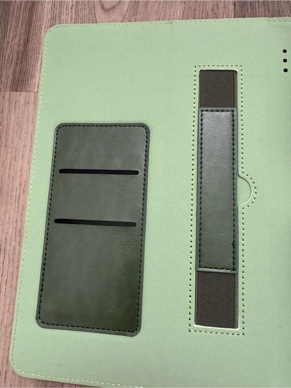 Universal 10” Tablet Folio Case Green Leather Stand Cover w/ Card Slots